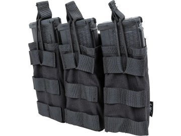 SPE Trojitá otevřená zásobníková sumka pro M4/M16 na MOLLE - černá, Specna Arms 01