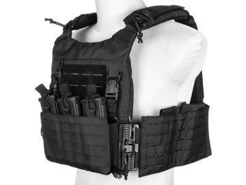 SPE Taktická vesta / nosič plátů QR - černá, Specna Arms 01