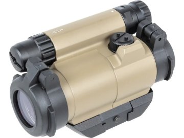 JJA Kolimátor M5 s nízkou montáží na RIS - pískový TAN, JJ Airsoft 01