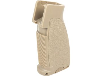 BTL Pistolová rukojeť pro AEG M4/M16 - písková TAN, BattleAxe 01