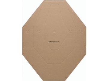 RAN Kartonový terč IPSC 46x50cm - 50ks, bílý/hnědý, Range Solutions 01