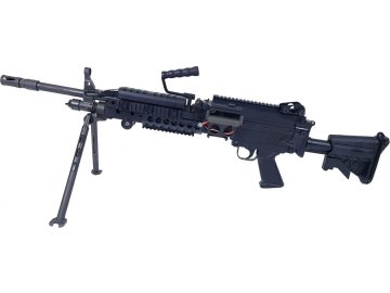 Lambda Defence Airsoftový kulomet MK48 MOD1 s pažbou MK46 - černý, ocelový, AEG, Lambda Defence 01