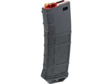 Zásobník Mid-Cap pro M4/M16 typ A - černý, červené ústí, tlačný, 250bb, Amarok 01