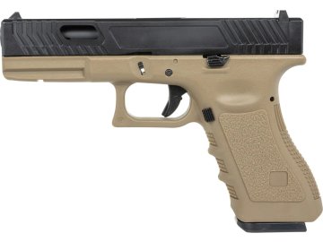 EIC Airsoftová pistole EC-1104 - Half-Tan, kovový závěr, GBB, E&C 01