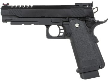 EIC Airsoftová pistole EC-2104 - černá, kovový závěr, GBB, E&C 01