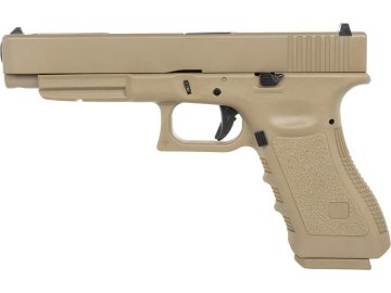 EIC Airsoftová pistole EC-1201 - písková TAN, kovový závěr, GBB, E&C 01
