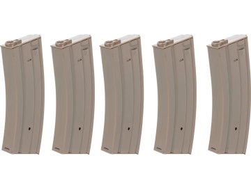 SPE Set Low-Cap zásobníků pro M4 a H One™ - Flat Dark Earth, kovový, tlačný, 30bb, 5ks, Specna Arms 01