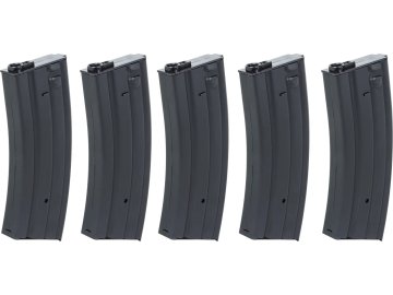 SPE Set Low-Cap zásobníků pro M4 a H One™ - černý, kovový, tlačný, 70bb, 5ks, Specna Arms 01