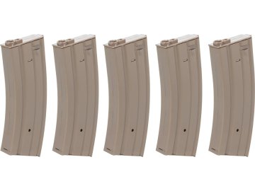 SPE Set Low-Cap zásobníků pro M4 a H One™ - Flat Dark Earth, kovový, tlačný, 5ks, Specna Arms 01