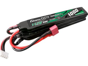GENS ACE Li-Pol akumulátor Gens ACE 11,1V 1000mAh 25C - Dean-T, 3-díly 01