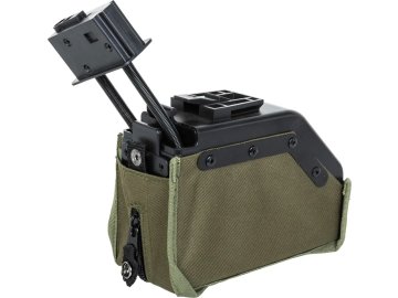 SPE Krabicový zásobník pro M249 - zelený, elektrický, 1500bb, Specna Arms 01