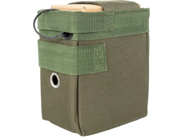JGG Krabicový zásobník pro M240B - olivový, 4000bb, elektrický, Golden Eagle 01