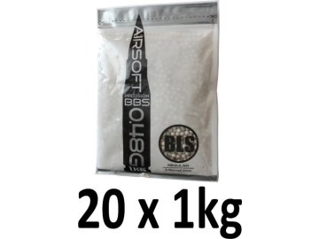BLS Airsoftové kuličky BLS Precision Grade 0,48g, 2080bb, bílé, 20x 01