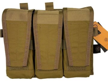 CONQUER Tactical Gear Sumka CVS s chlopní na MOLLE pro zásobník 3x M4 - Coyote Brown, CONQUER Tactical Gear 01
