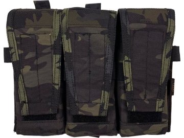 CONQUER Tactical Gear Sumka CVS s chlopní na MOLLE pro zásobník 3x M4 - MC Black, CONQUER Tactical Gear 01