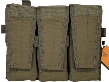 CONQUER Tactical Gear Sumka CVS s chlopní na MOLLE pro zásobník 3x M4 - Ranger Green, CONQUER Tactical Gear 01