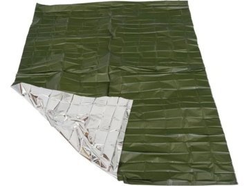 Mil-Tec Nouzová izotermická fólie - stříbrná/zelená, Mil-Tec 01