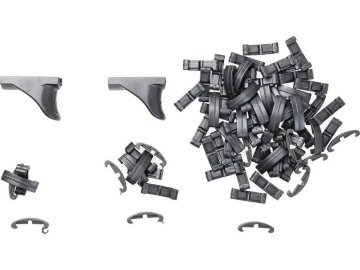 Snow Wolf Krytky na RIS lištu - 74 ks, černé, Snow Wolf, TD180 01