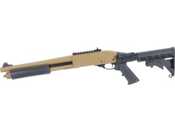 SPE Plynová brokovnice SA-VGS6 VAPOR™ Police - černá/písková TAN, GNB, Specna Arms 01