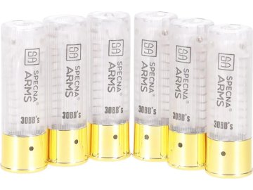 SPE Sada 6 patron pro plynové brokovnice VAPOR™ - transparetní, 30bb, Specna Arms 01