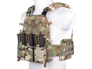 Taktická vesta / Plate Carrier se sumkou na 3 zásobníky M4 - MC, Wosport 01