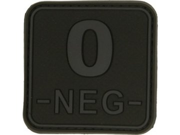 3D čtvercová nášivka 0 NEG - černá, Jackets to go
