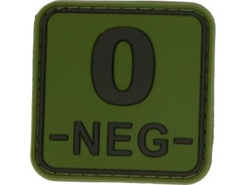 3D čtvercová nášivka 0 NEG - zelená, Jackets to go