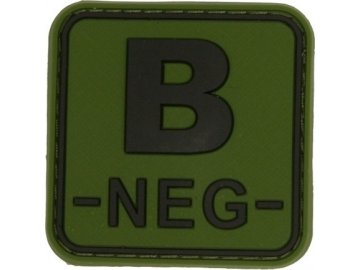 3D čtvercová nášivka B NEG - zelená, Jackets to go