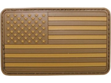 3D nášivka vlajka US - písková, MFH