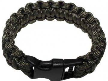 Náramek Paracord zelený - vel. M, MFH