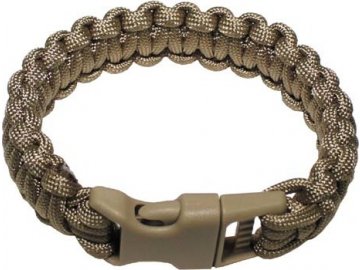 Náramek Paracord pískový - vel. L, Mil-Tec