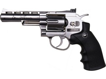 Airsoftový revolver Dan Wesson 4" - stříbrný, CO2, GNB, ASG