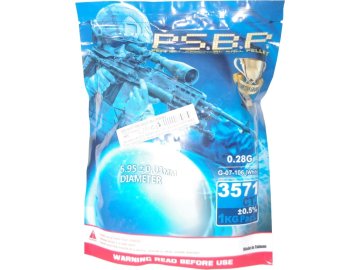 GIG Airsoftové kuličky G&G Perfect 0,28g 3571ks - bílé 01