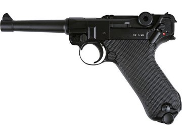 Airsoftová pistole P08 4”- celokov, blowback, CO2 verze 01