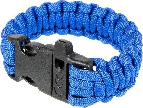 Náramek paracord Survival se sponou - modrý, Element