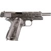 Wet Airsoftová pistole M1911 - s rytinou, stříbrný, plyn, blowback, celokov 06