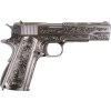 Wet Airsoftová pistole M1911 - s rytinou, stříbrný, plyn, blowback, celokov 02