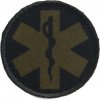 Textilní nášivka kruh Medic - zelený, Army