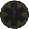 Textilní nášivka kruh Medic - černý, Army