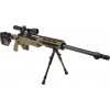Airsoft sniper MB4411D + puškohled a dvojnožka - olivová 06