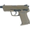 Airsoftová pistole HK 45 - FDE, kovový závěr, GBB, Umarex