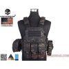 EME Maskáčová vesta s nosičem plátů a třemi sumkami LBT 6094A - Multicam Black 07