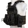 EME Maskáčová vesta s nosičem plátů a třemi sumkami LBT 6094A - Multicam Black 01