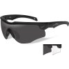 WILEY X Brýle ROGUE Smoke Grey  plus  clear  plus  light rust lens/Com.Temp. black frame 01