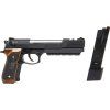Wet WE GBB plynová pistole BioHazard M92 Extended Full-Auto Gen.2 - Černá/hnědá 03