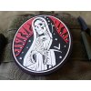 Plastové 3d patche 3D gumová nášivka SANTA MUERTE Patch - Červená / černá 01