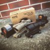 Amo Optika typu ACOG 4x32C s optickým vláknem - černá, AIM-O 08