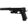Galaxy Airsoftová pistole G.6 Hi-Capa 5.1 s tlumičem a laserem - celokov, Galaxy 01