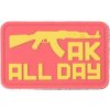 3D nášivka AK all day - žlutá/červená, GFC