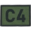 Textilní rozlišovací nášivka C4 - zelená, A.C.M.